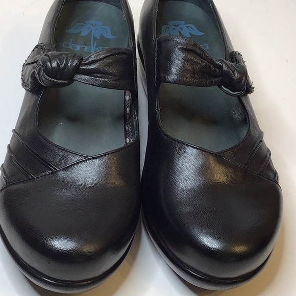 DANSKO MARY JANE WOMEN’S BLACK LEATHER CLOGS SHOES SZ 38 - Picture 5 of 15